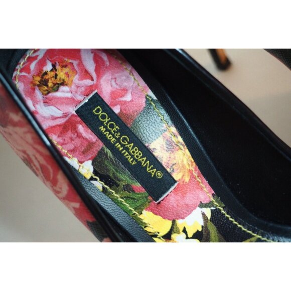 Dolce&Gabbana Multicolor Floral Leather Pointed Toe Stiletto Heels, Size 35 (EU) - Picture 4 of 14